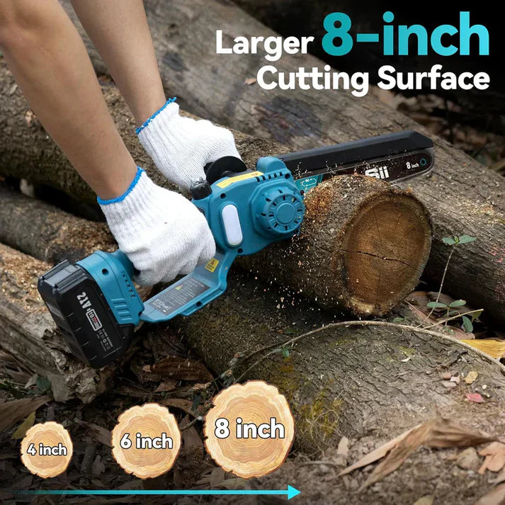 2 in 1 Cordless Pole Saw & Mini Chainsaw (Up to 15.8ft / 4.57 meters)