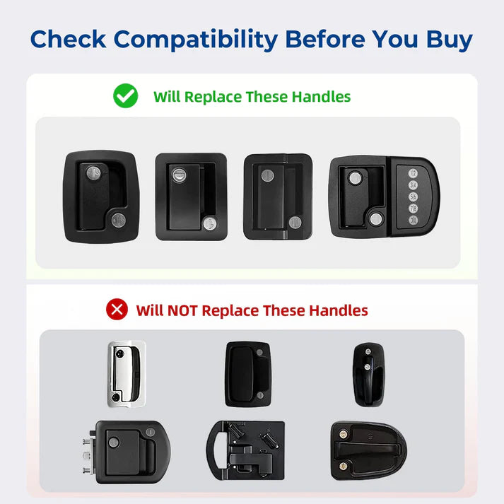 Pro RV Door Lock Keyless Entry Waterproof, 2 Fobs, 1 Control 2 Doors 1