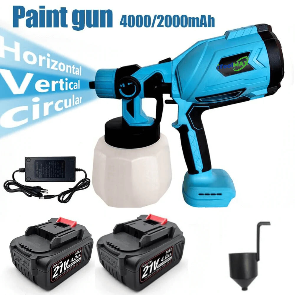High-pressure   Cordless   Paint   Sprayer   with   2   Batteries
